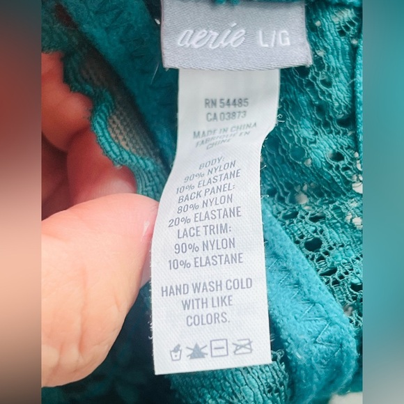 Aerie Wireless Lace Strappy Removablepadded Bralette pads not available   Size L - Picture 6 of 8